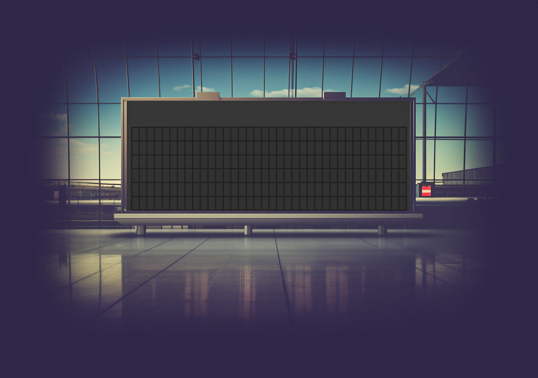 Background image, airport table